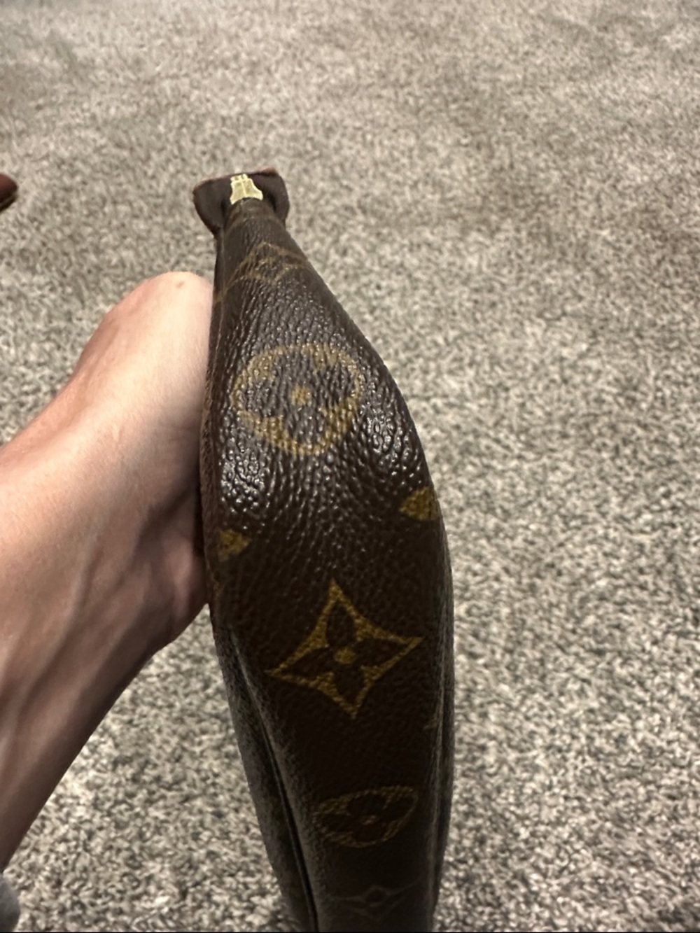 Louis Vuitton Monogram Canvas Shoulder Pochette in Brown and Tan - Picture 12 of 16
